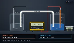 Galvanic cell simulator interface preview