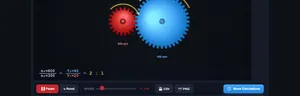 Gear Trains simulator interface preview