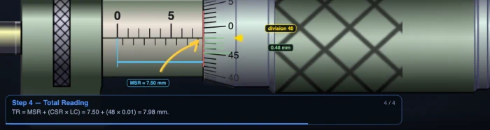 Show me How walkthrough running on the micrometer