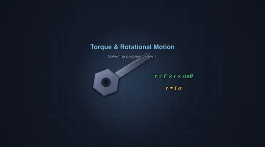 Practice mode showing a torque problem with seesaw balance
