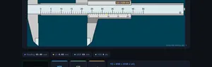 Vernier Caliper simulator interface preview
